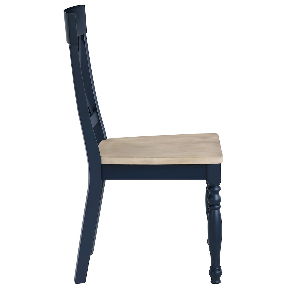 Darcy Blue Side Chair. Picture 2