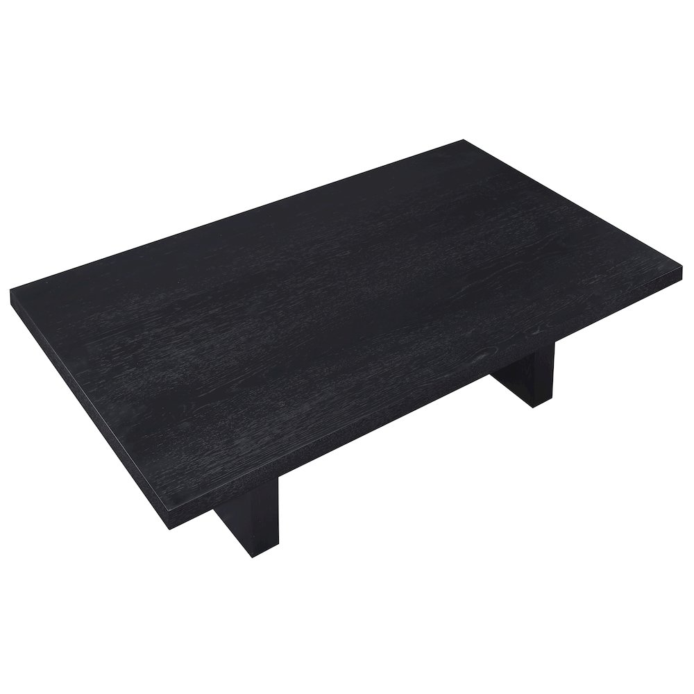 Aubrey 48" Coffee Table, Black Finish. Picture 4