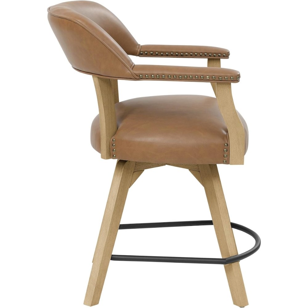 Swivel Counter Armchair with Backs and with Arm Rest Design. Picture 4