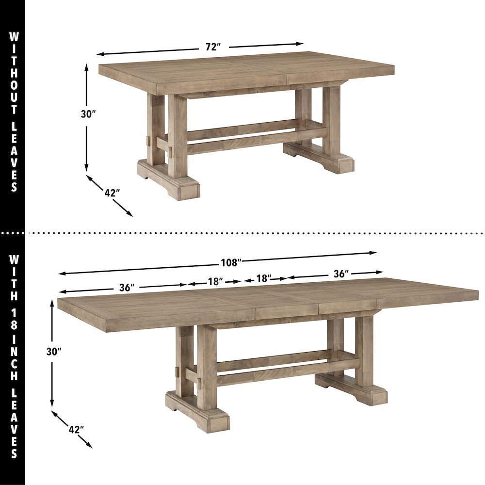 Napa 7-Piece Dining Set, Sand. Picture 12