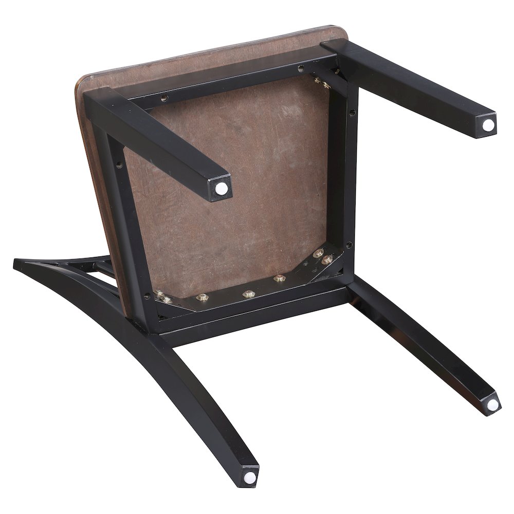 Joplin Solid Wood Two-Tone Farmhouse Chair, Walnut and Ebony finish. Picture 6