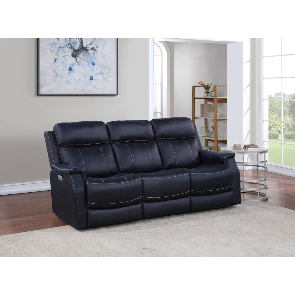 Valencia Dual Power Reclining Sofa - Ocean. Picture 5