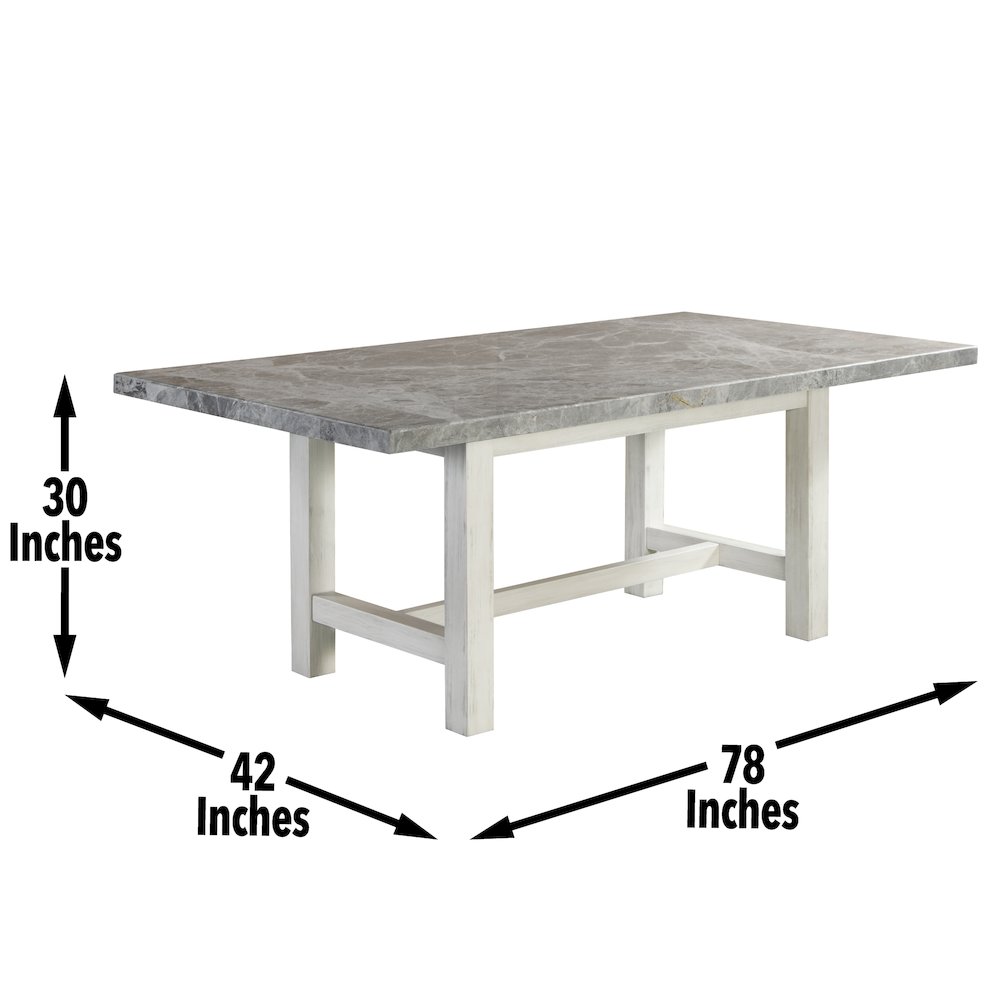 Canova Gray Marble Top Dining. Picture 6
