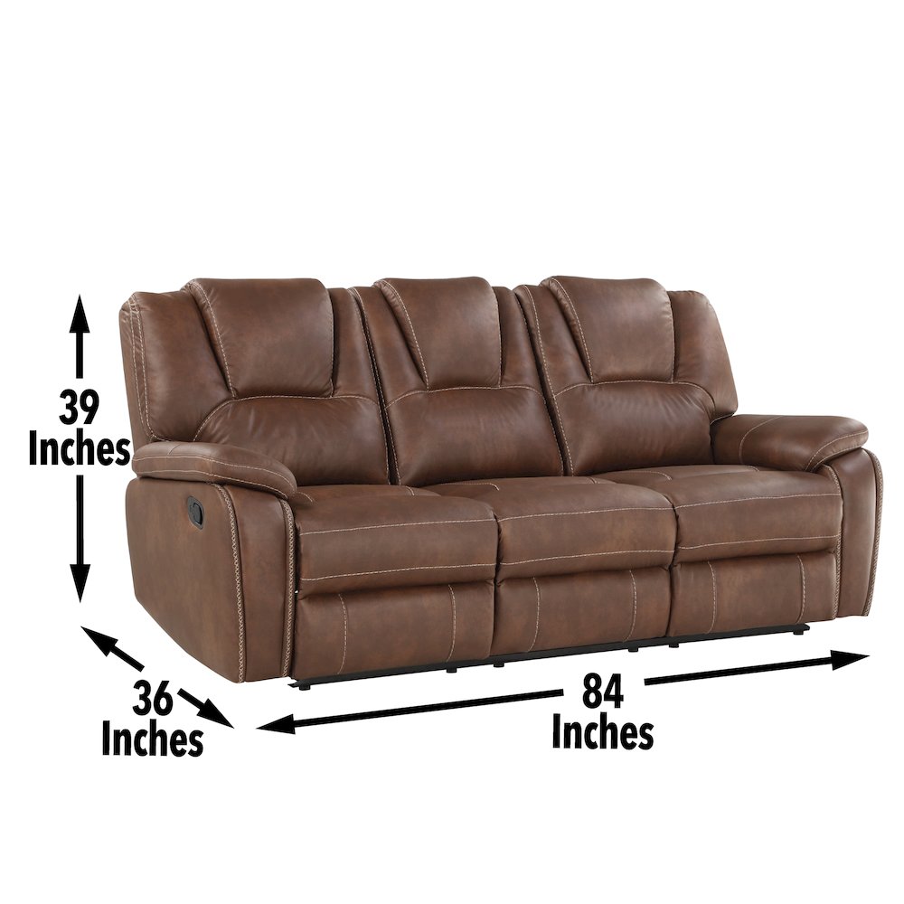 Katrine Brown Manual Sofa. Picture 9