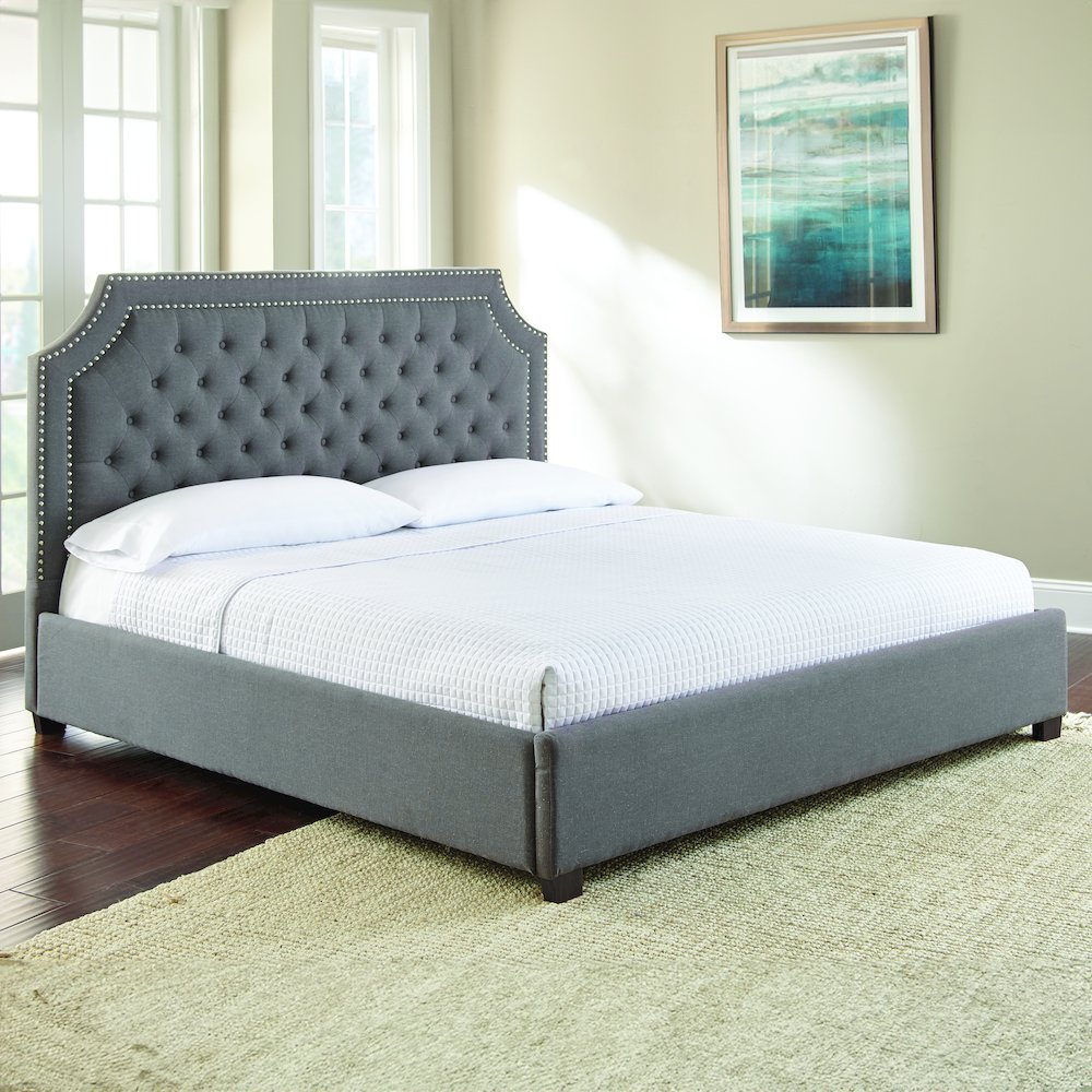 Willshire King Bed Gray. Picture 5
