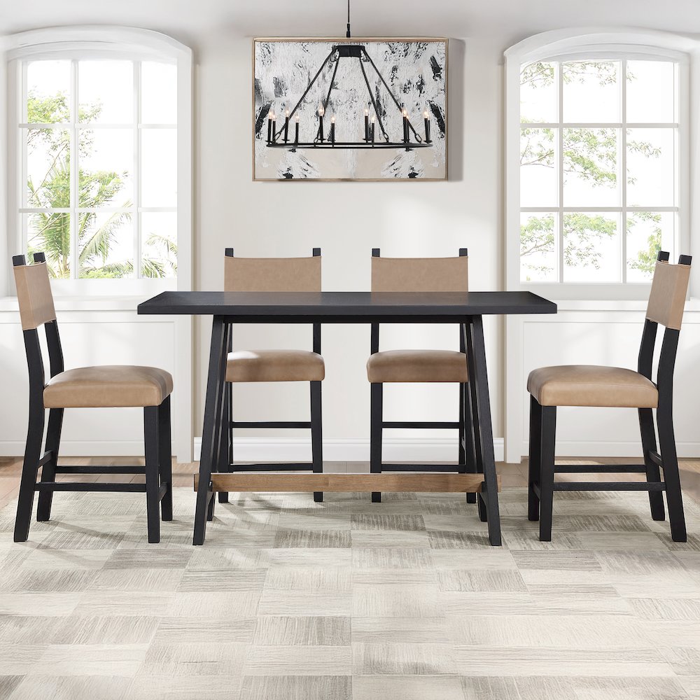 Aubrey Black Counter Chair. Picture 4