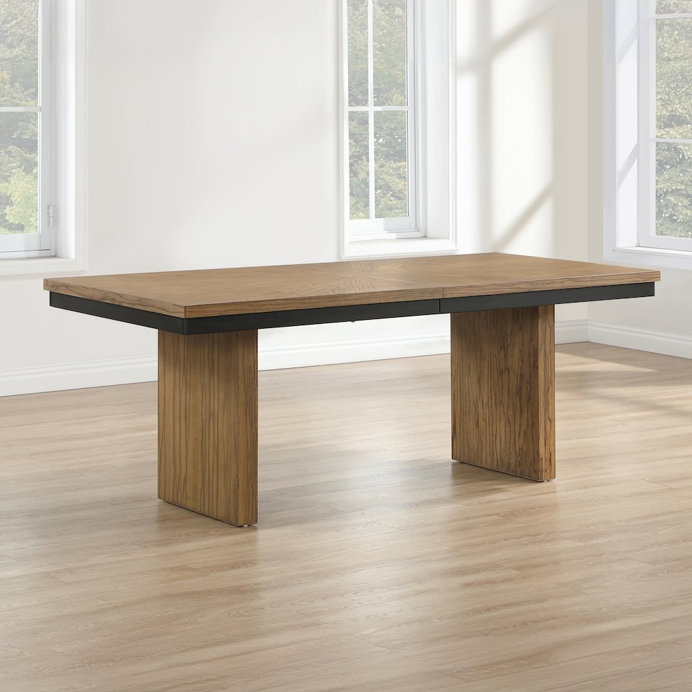 Roatan 80-96" Table with 16-inch Self-Storing Leaf. Picture 4