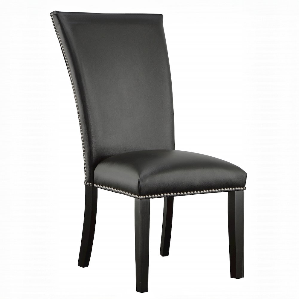 Camila 7PC Rectangle Dining Set Black Chair. Picture 2