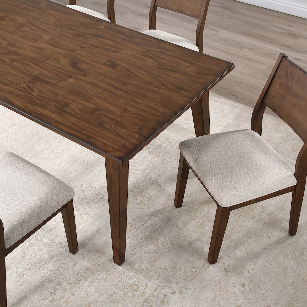 Canton 72" Solid Wood Dining Table. Picture 6