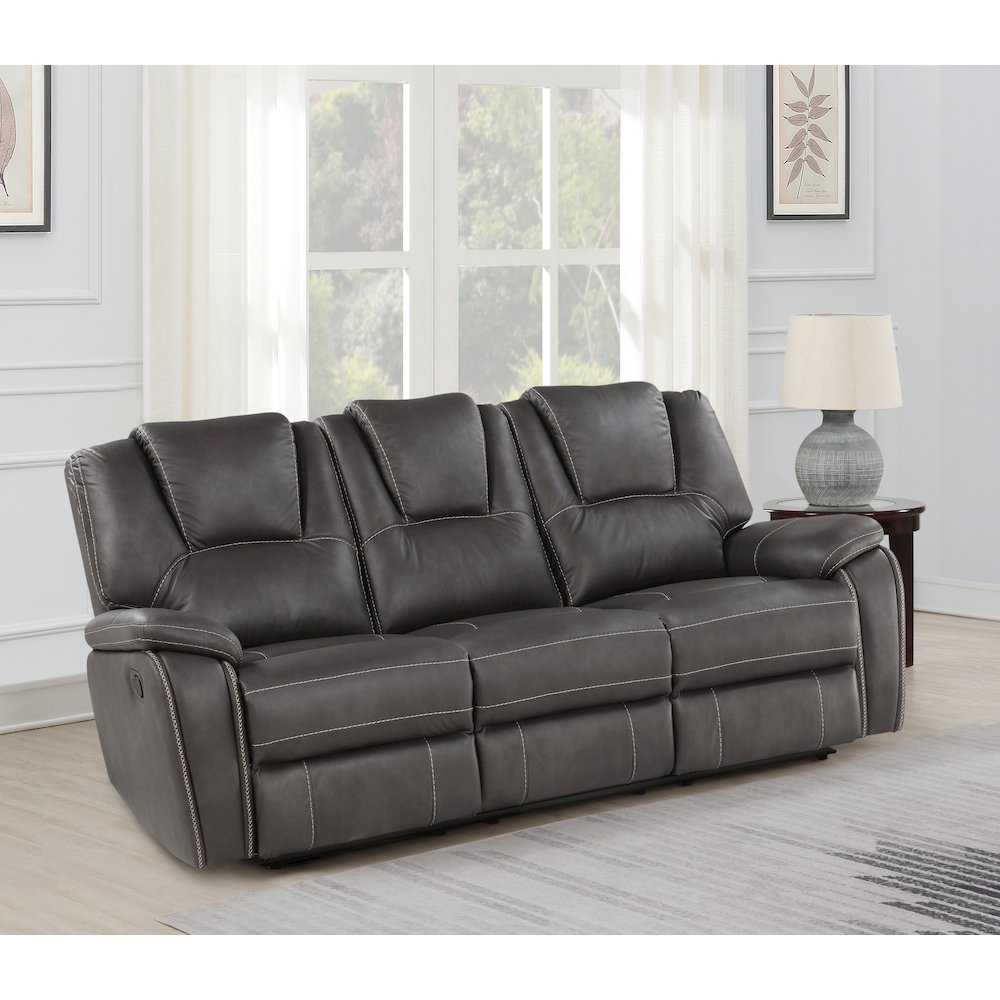 Katrine Brown Manual Sofa. Picture 4