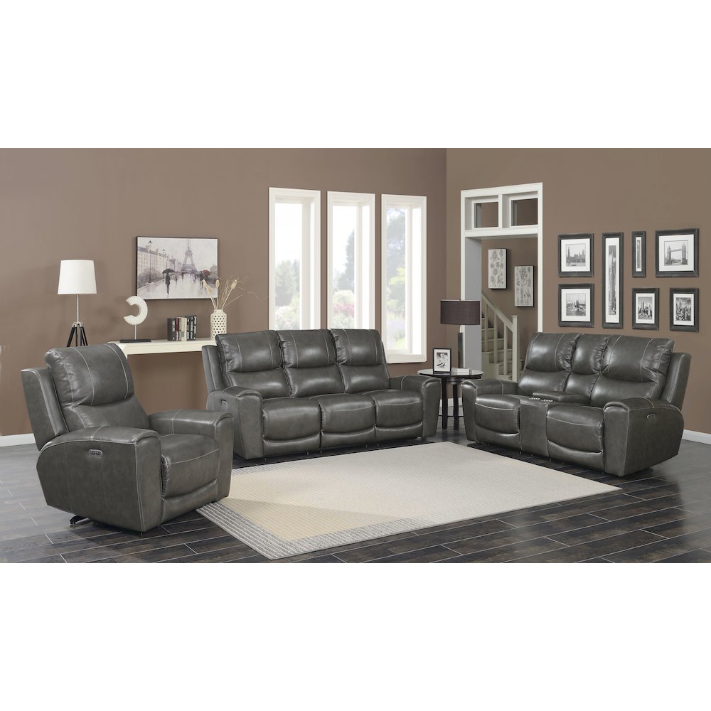 Laurel Pwr-Pwr Sofa Grey. Picture 5