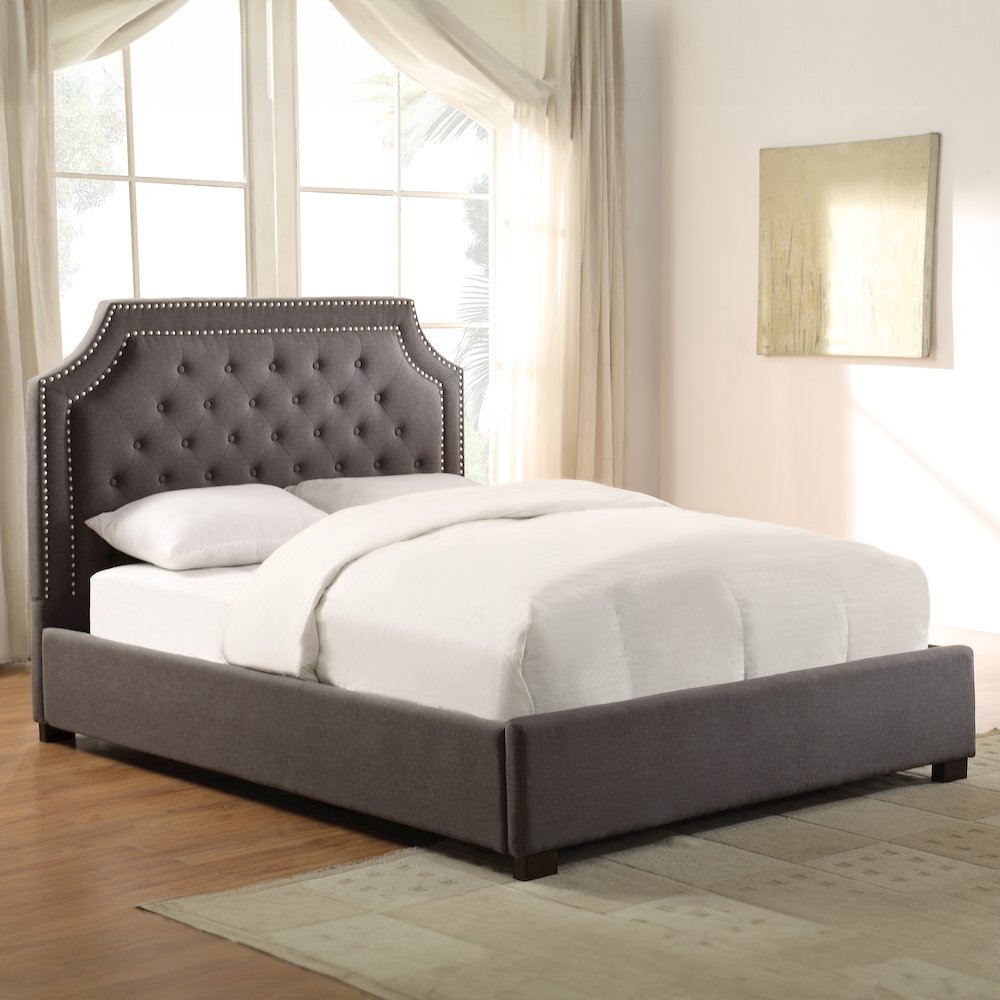 Wilshire Queen Bed Gray. Picture 5