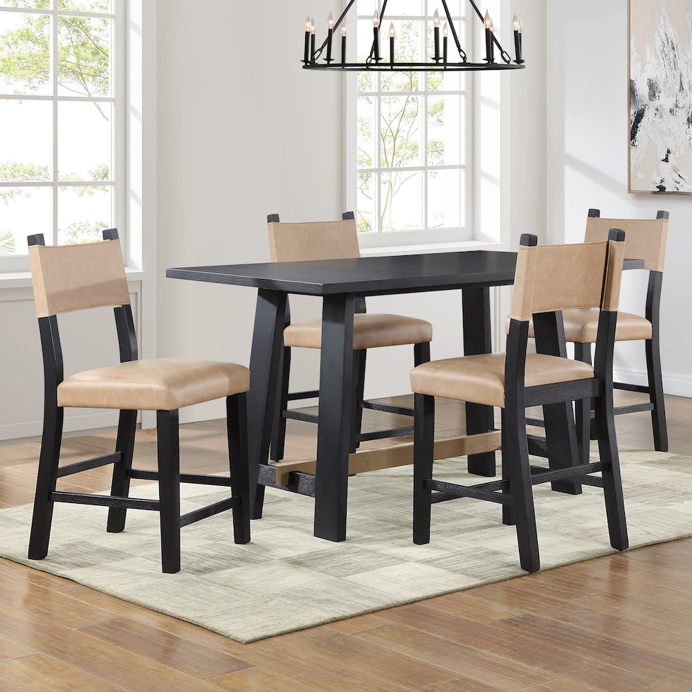 Aubrey Black Counter Chair. Picture 5