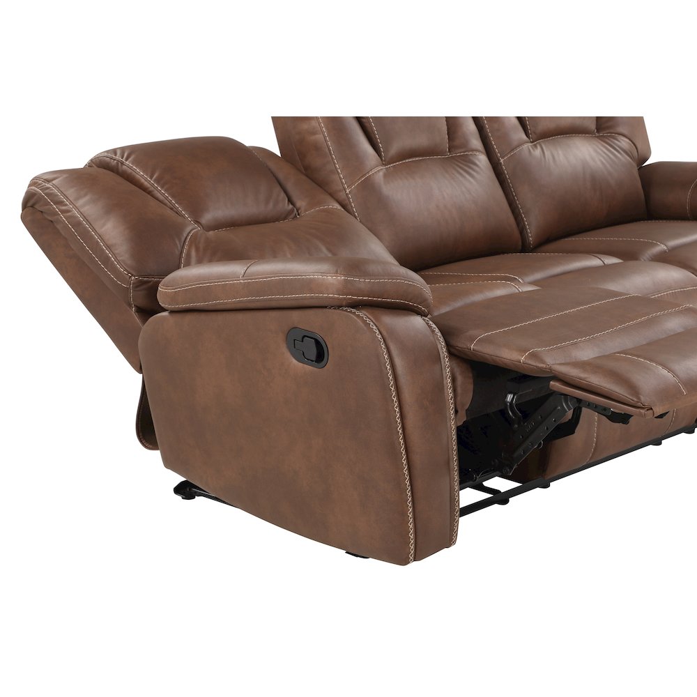 Katrine Brown Manual Sofa. Picture 7