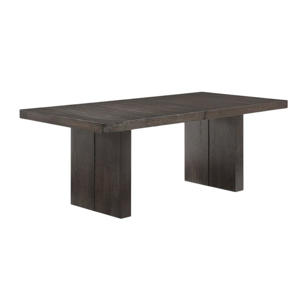 Rubberwood Extendable Dining Table and Linen-Look Upholstered Chairs Set, White. Picture 4