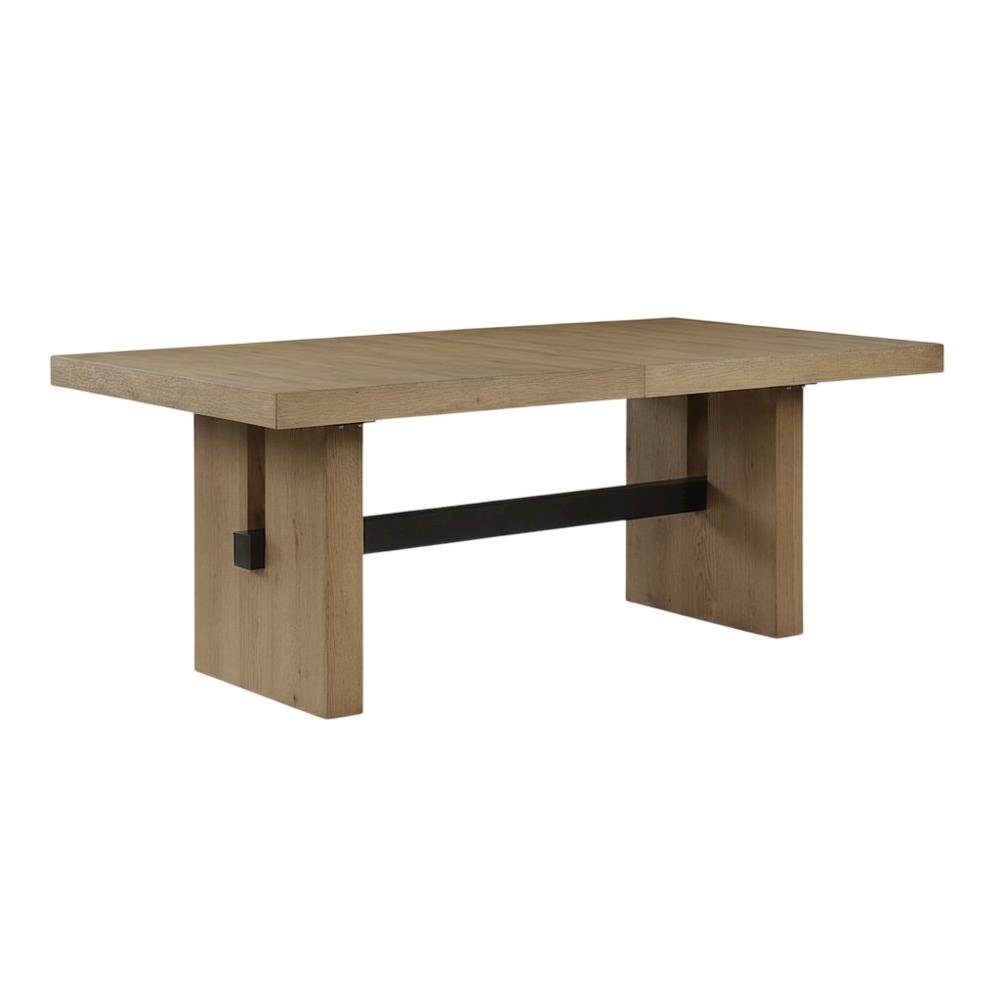 Extendable Dining Table Set for 6 with Upholstered Parsons Chairs. Picture 5