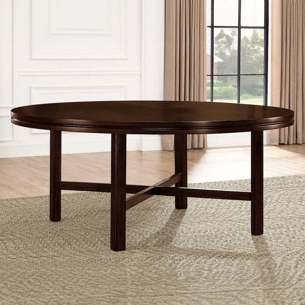 Hartford 72in Dining Set 7 PC with Brown Chairs. Picture 7