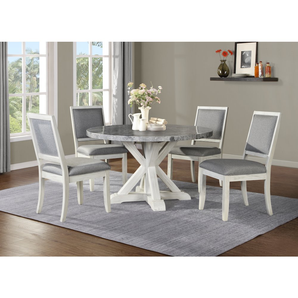 Canova 7PC Dining Gray Top. Picture 4