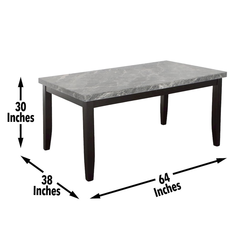 Napoli Gray Marble Top Dining. Picture 6