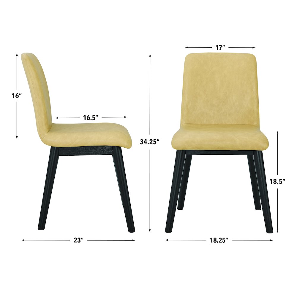 Vida-Black Sand PU Side Chair. Picture 6