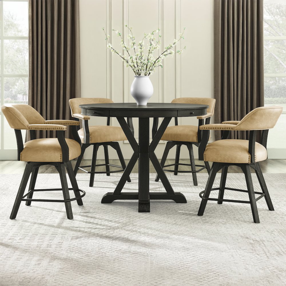 Rylie Counter Table, Black Finish. Picture 5