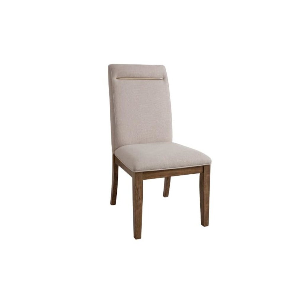 Caramel Upholstered Dining Chairs – Set of 2 Comfy Cushioned Wood Frame. Picture 4