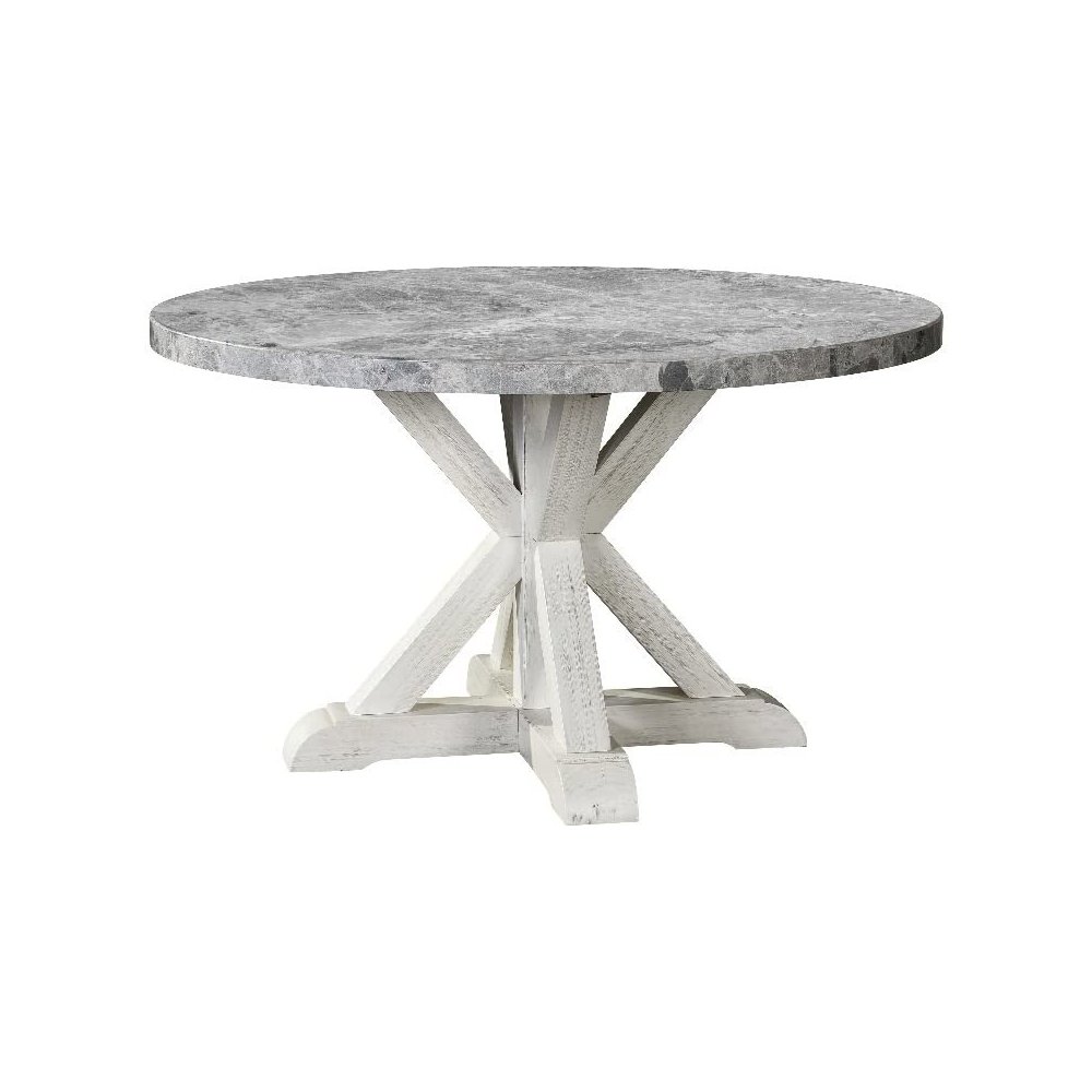 Canova Round Gray Marble Top Table. Picture 1