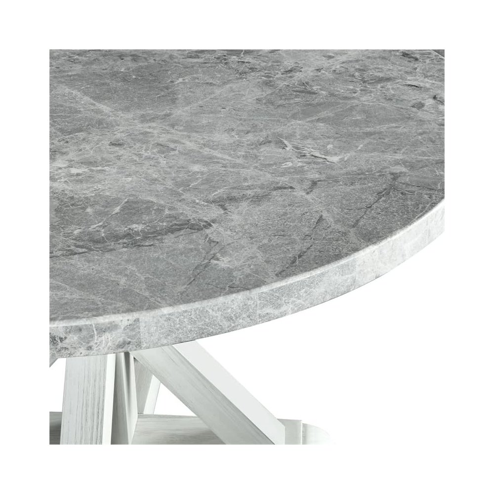 Canova Round Gray Marble Top Table. Picture 3