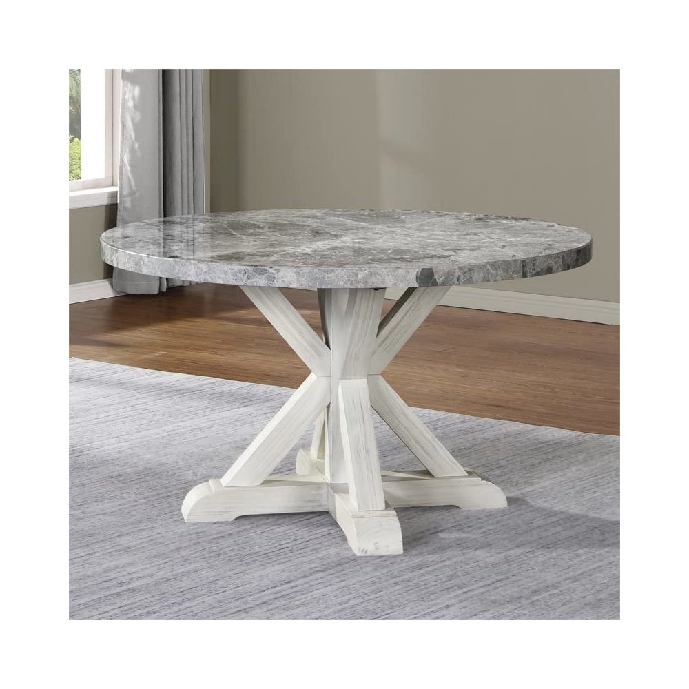 Canova Round Gray Marble Top Table. Picture 2