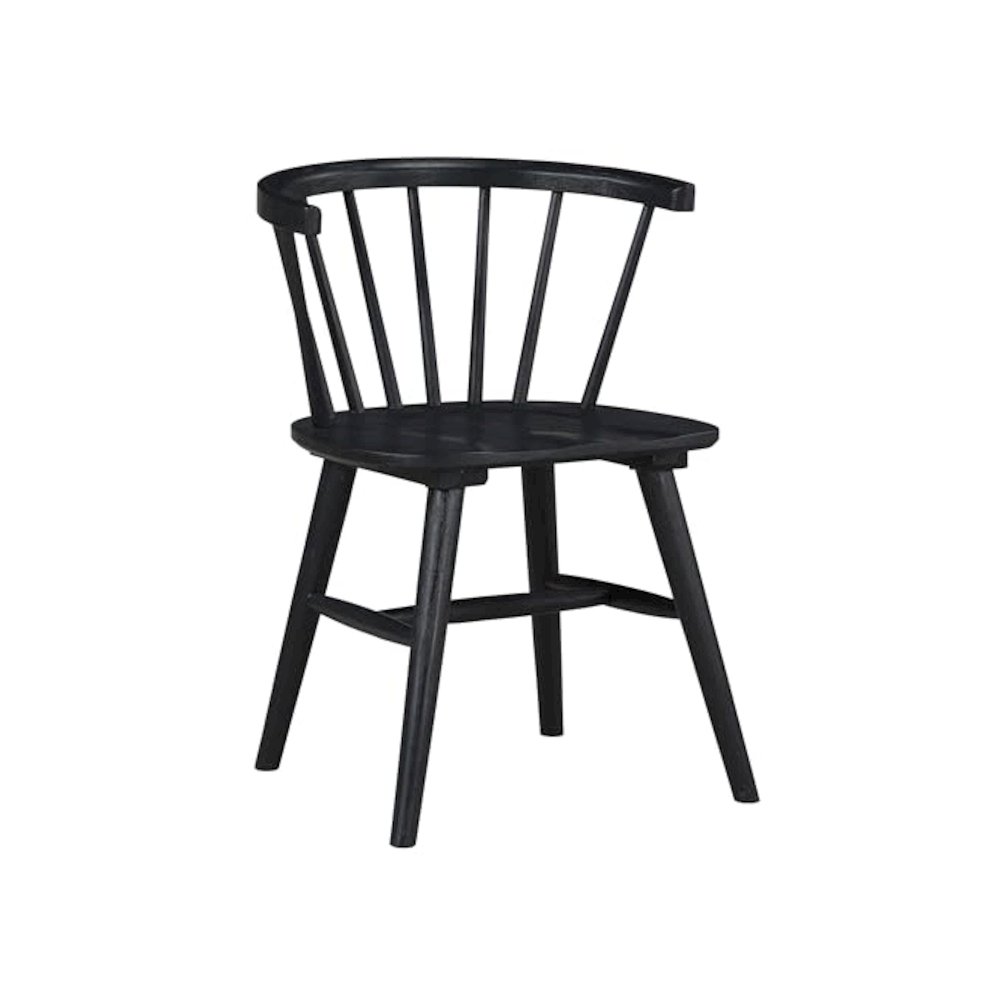 Willow Solid Wood Dining Chair, Black. Picture 7