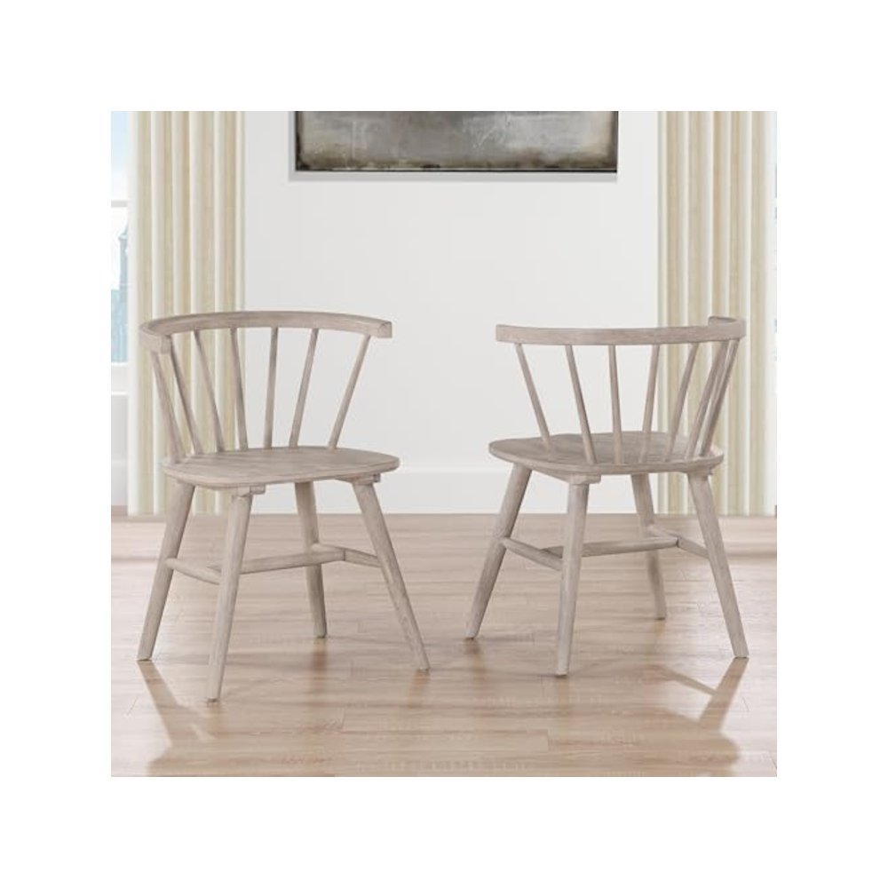 Willow Solid Wood Dining Chair, Tan. Picture 2