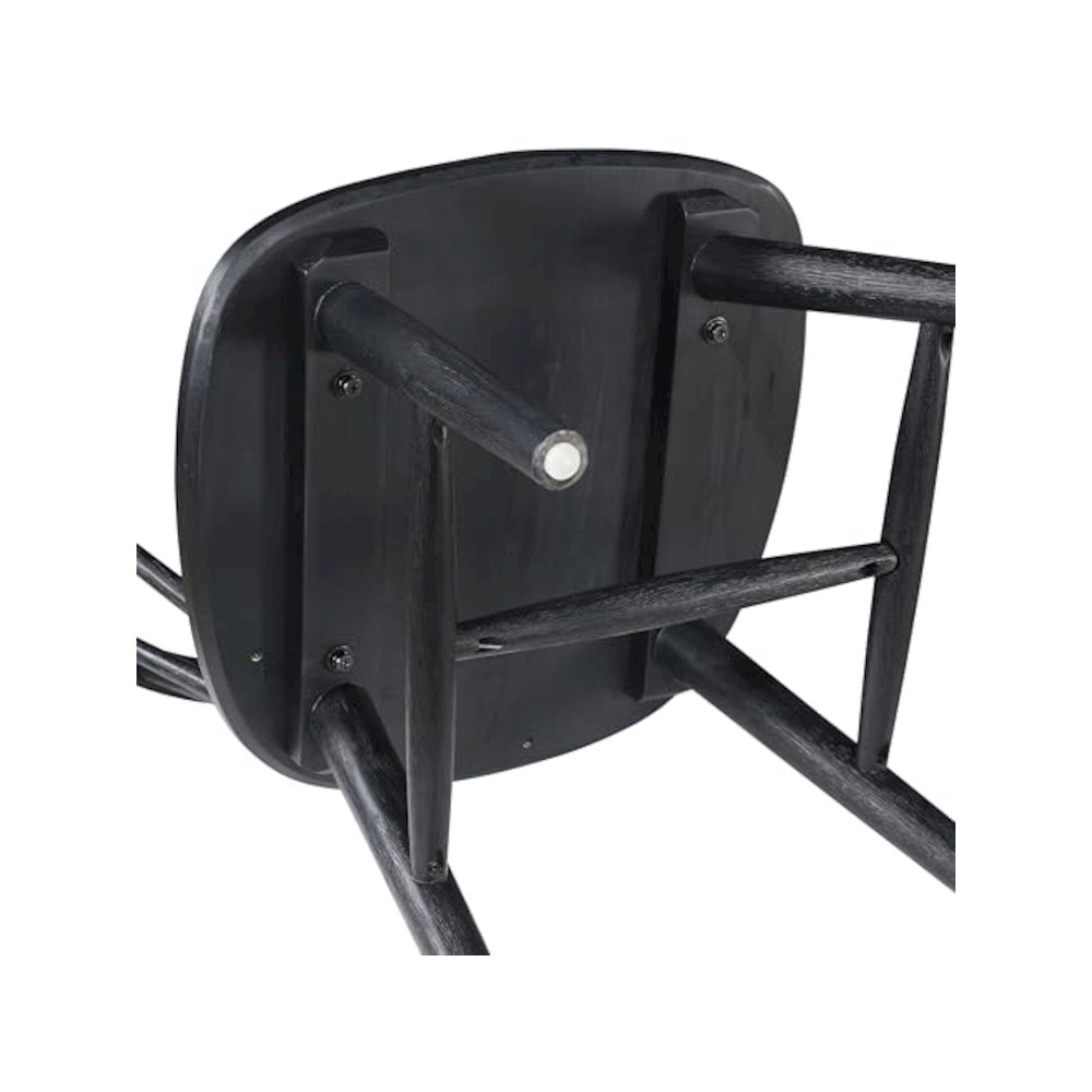 Willow Solid Wood Dining Chair, Black. Picture 9
