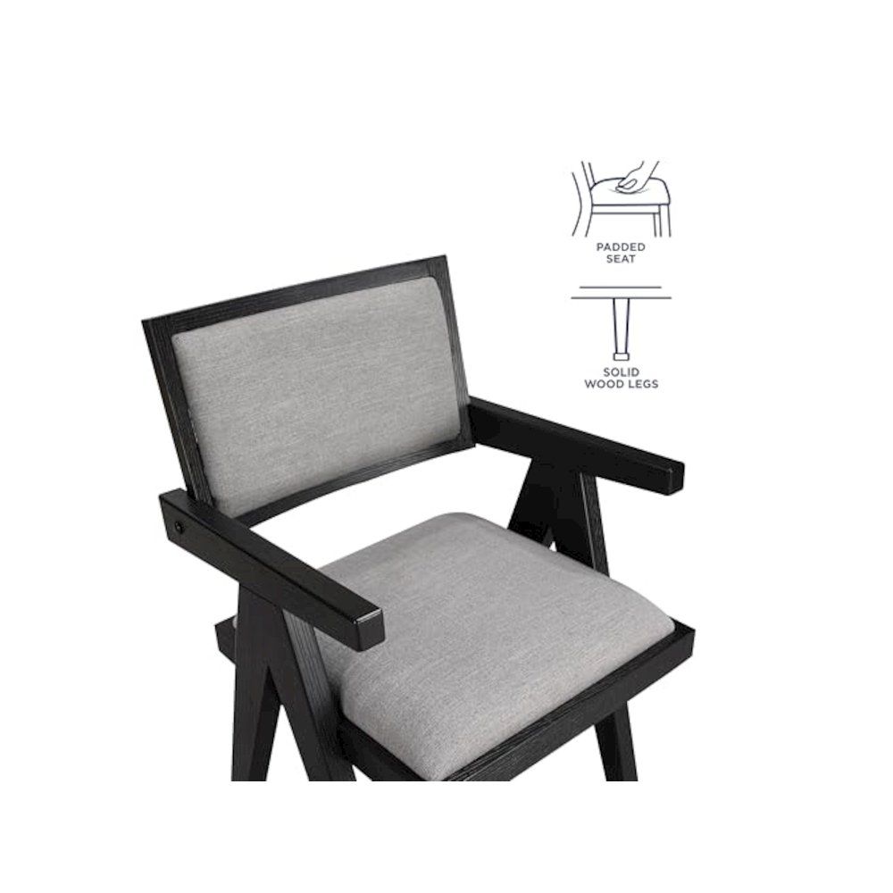 Magnolia Black Arm Chair. Picture 10