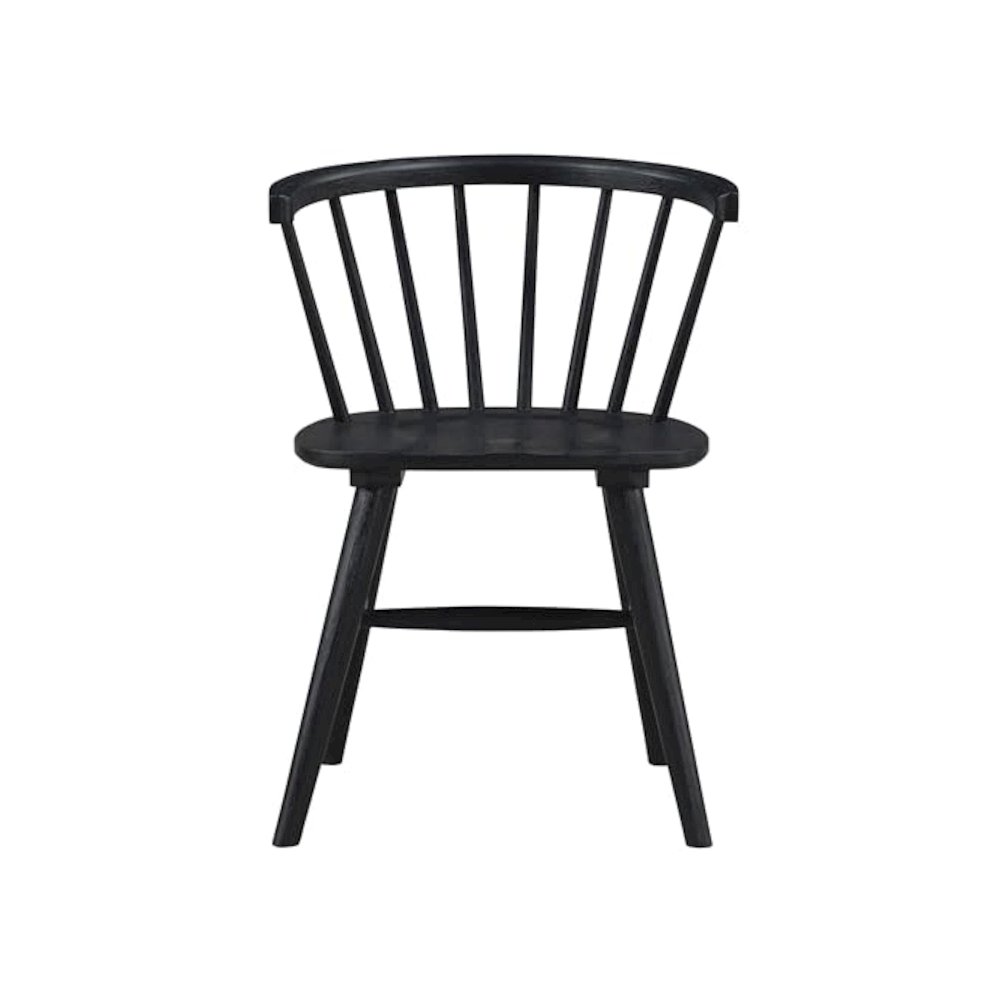 Willow Solid Wood Dining Chair, Black. Picture 4