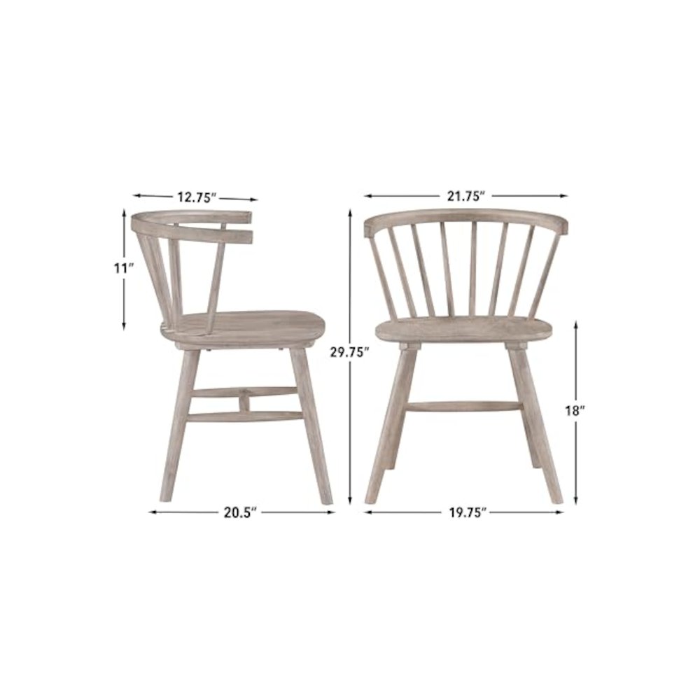 Willow Solid Wood Dining Chair, Tan. Picture 3