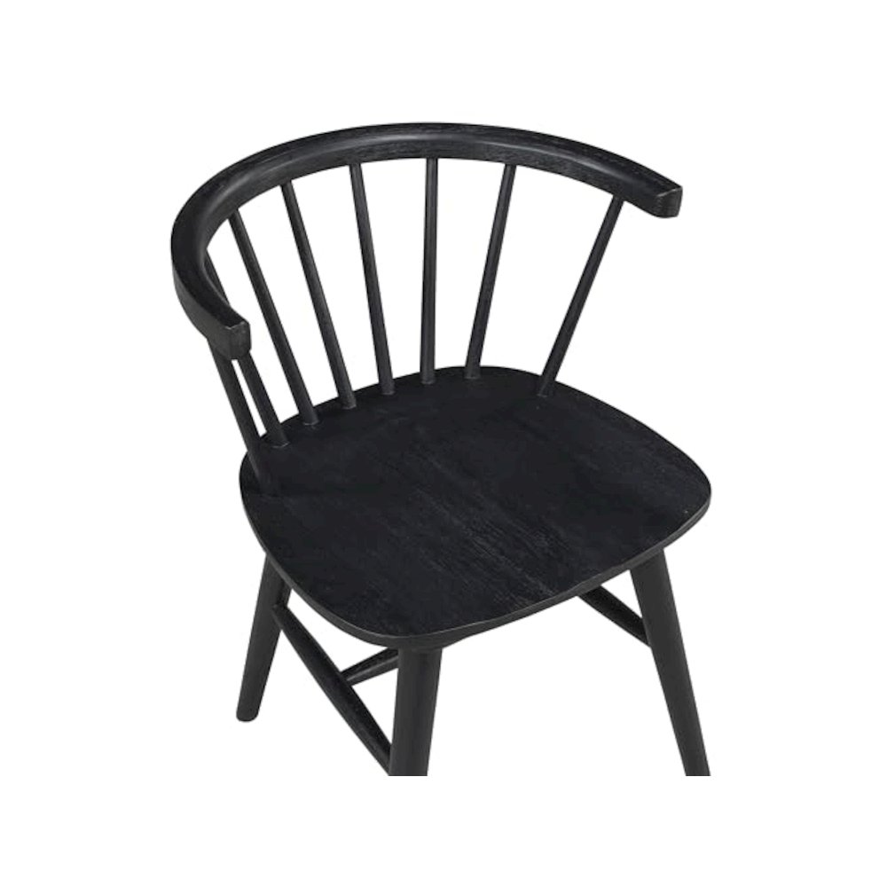 Willow Solid Wood Dining Chair, Black. Picture 8