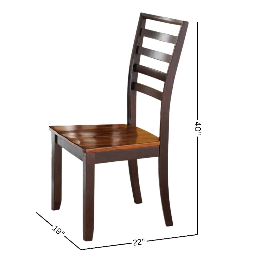 Wooden Dining Chairs Set of 2 – Brown Kitchen and Dining Room Chairs. Picture 5