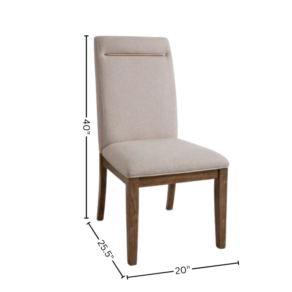Caramel Upholstered Dining Chairs – Set of 2 Comfy Cushioned Wood Frame. Picture 9