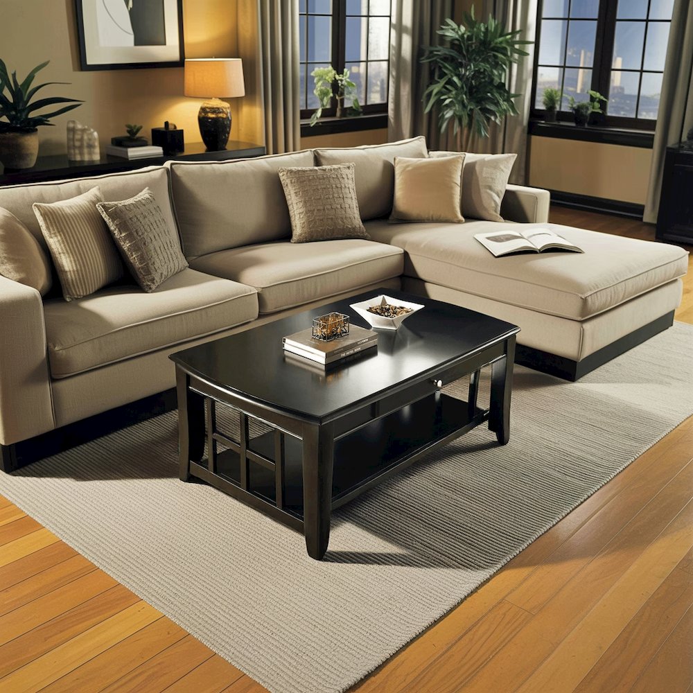 Rectangular Coffee Table Modern Wooden Table Long Coffee Tables Living Room. Picture 2