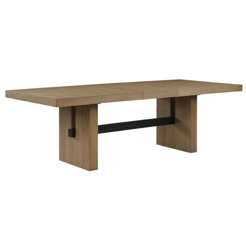 Extendable Dining Table Set for 6 with Upholstered Parsons Chairs. Picture 6