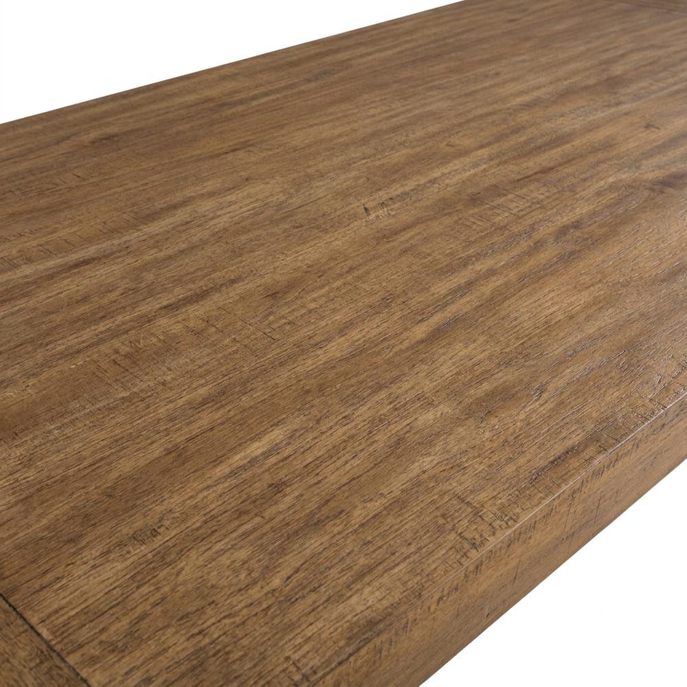 Acacia Wood Dining Table with Chairs, Kitchen Table Set for 6 Dining Room, Brown. Picture 7