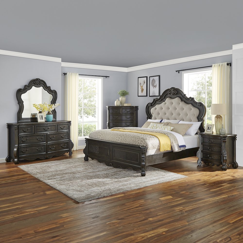 Rhapsody King 6pc Bedroom Set. Picture 5