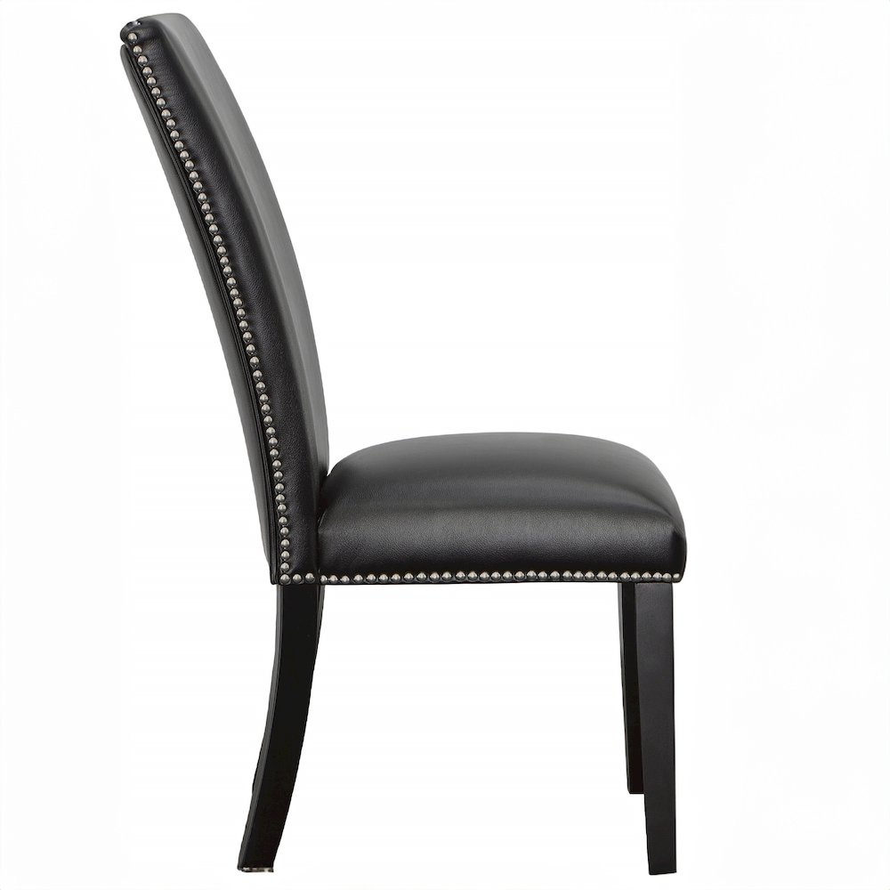 Camila 9PC Rectangle Dining Set Black Chair. Picture 2
