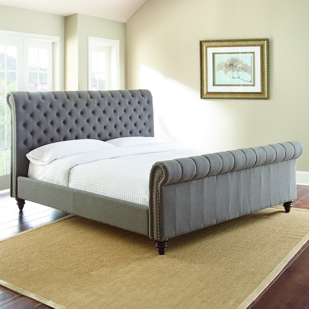 Swanson Queen Bed Gray. Picture 4