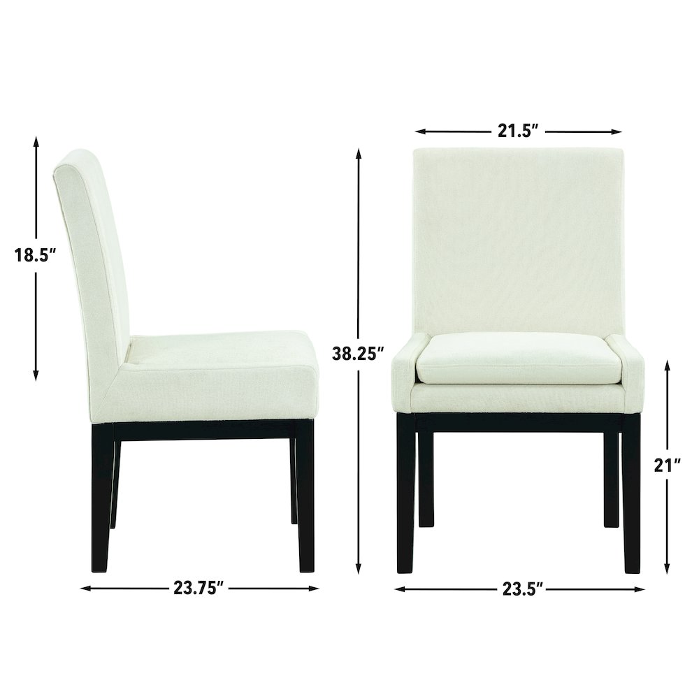 Aubrey Black Upholstered Side Chair. Picture 6