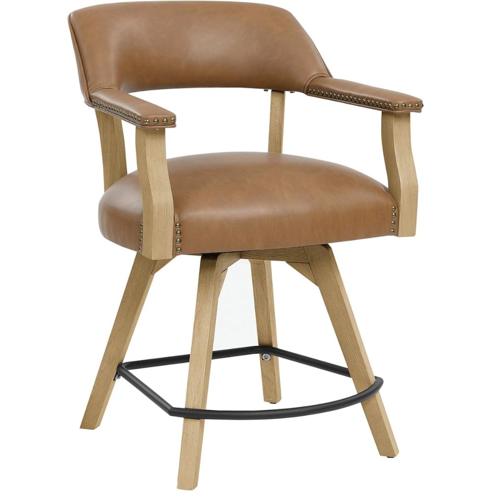 Swivel Counter Armchair with Backs and with Arm Rest Design. Picture 1