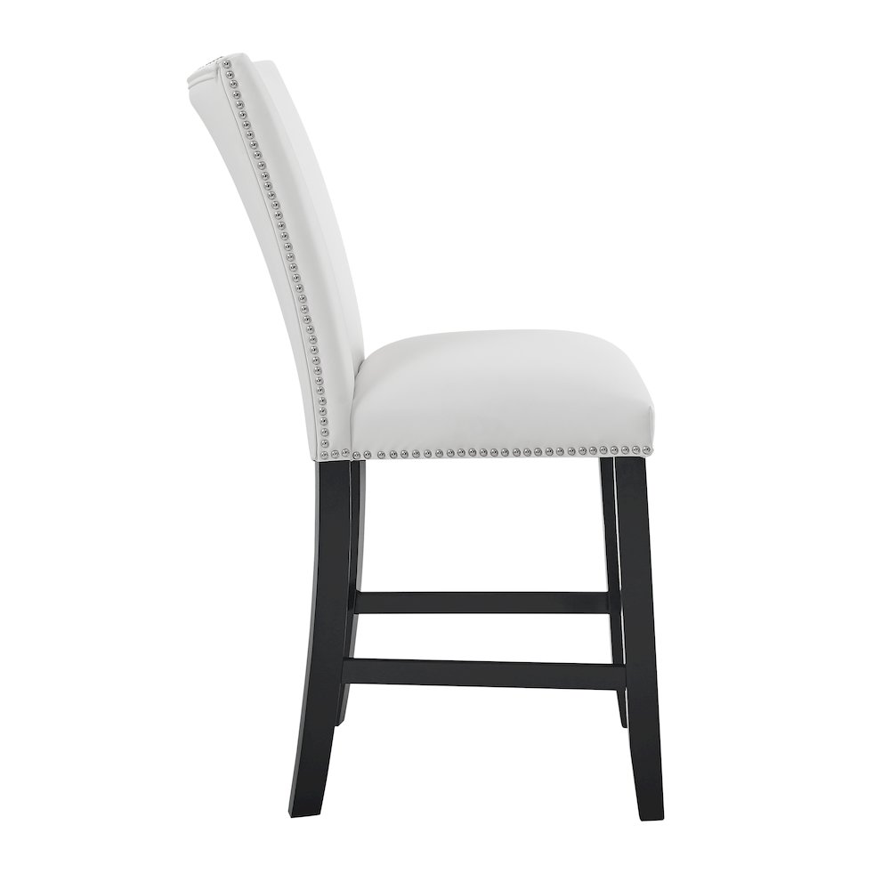 Camila White PU Counter Chair. Picture 4