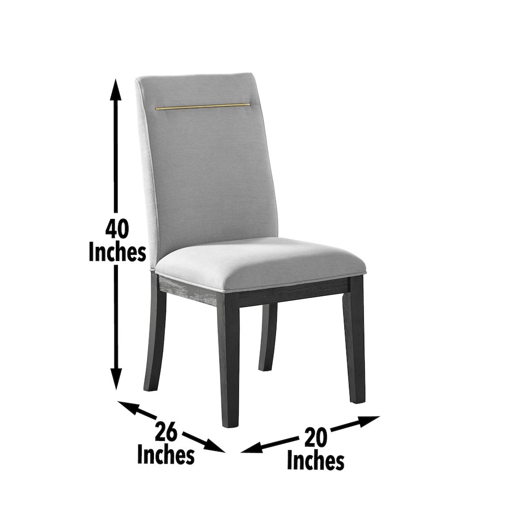 Yves Black Dining Table With 8 Grey Chairs. Picture 11