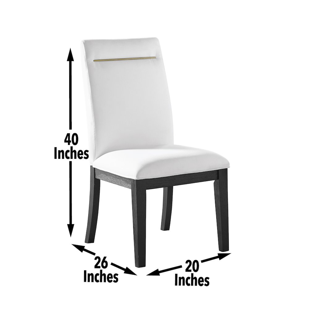 Yves 8pc Dining Set - White. Picture 12