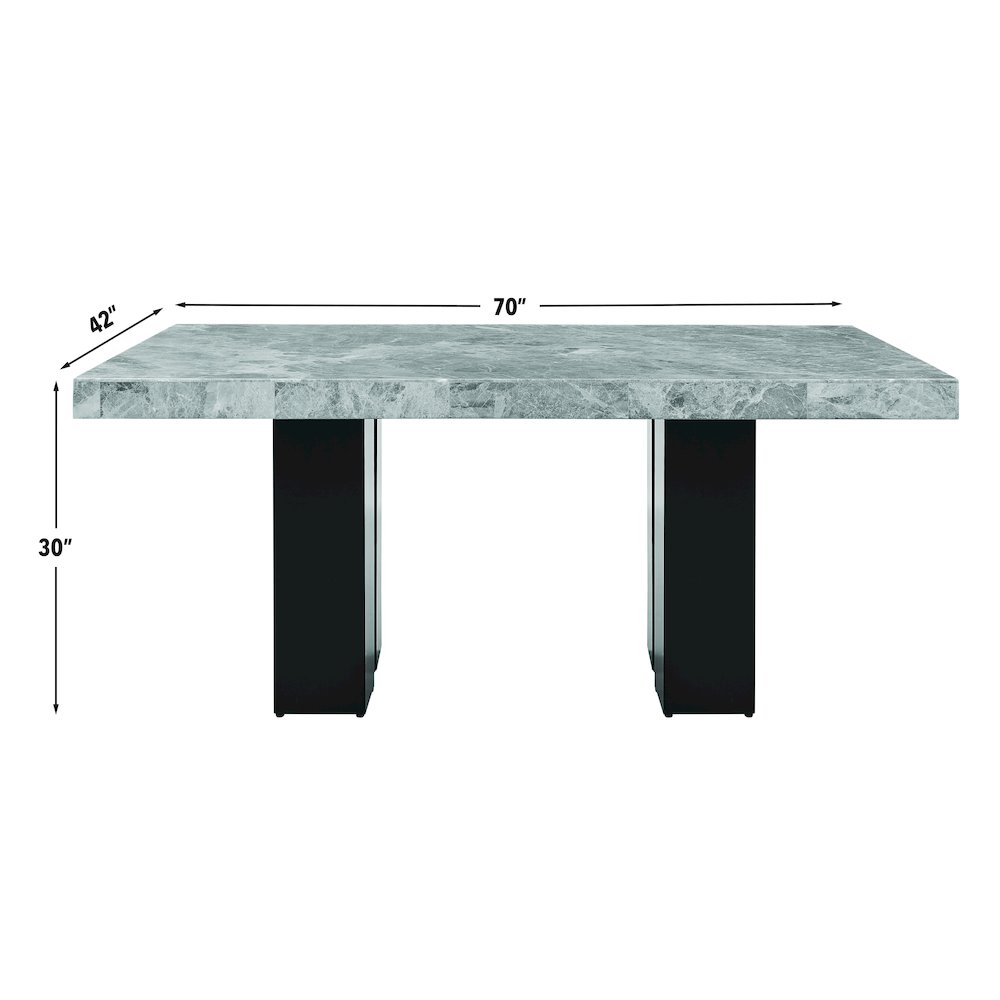 Camila 9PC Rectangle Dining Set Black Chair. Picture 10